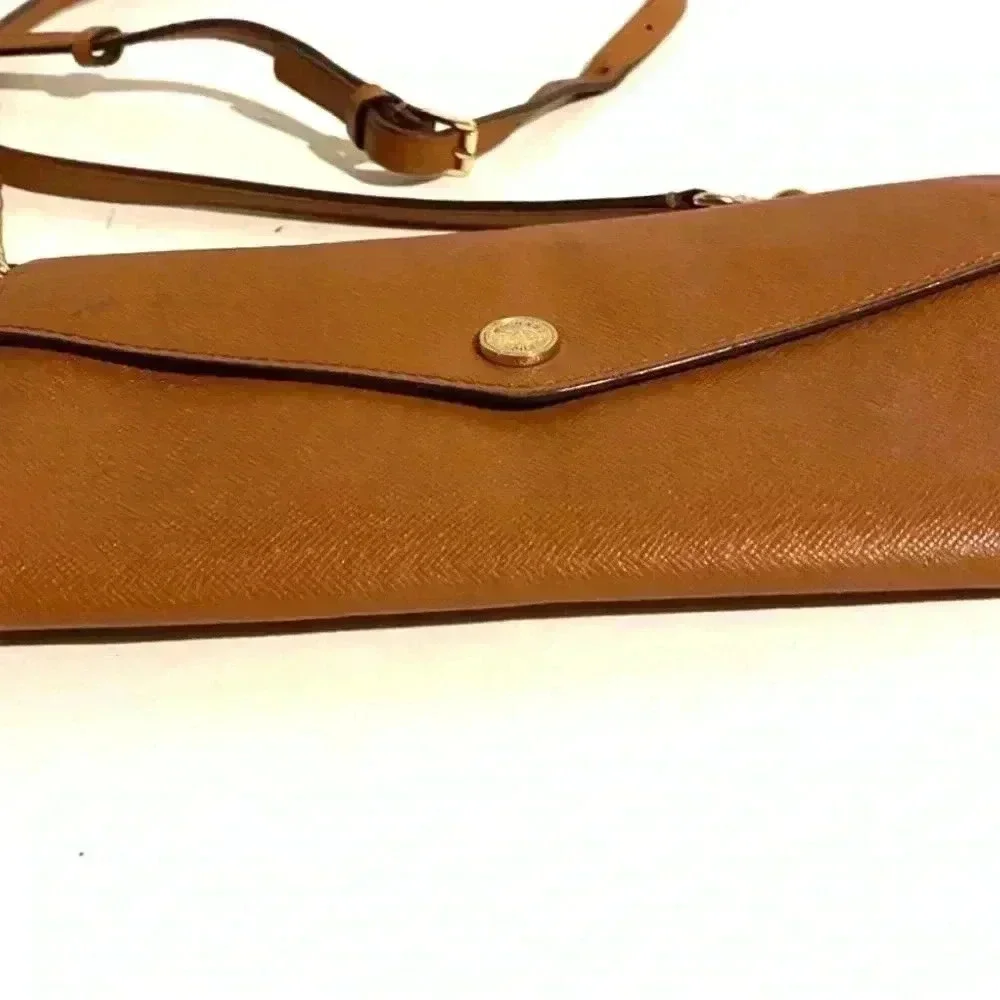 Michael kors brown leather crossbody handbag